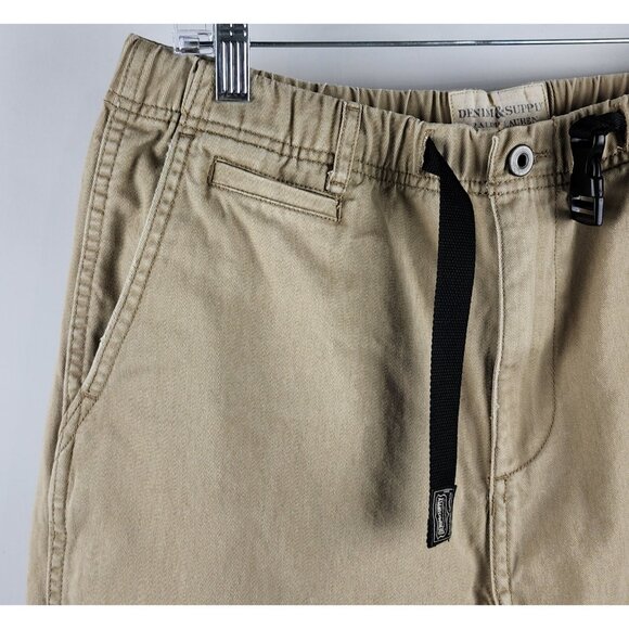 Denim Supply Ralph Lauren Pants Mens Medium Tan Vintage Belted Jogger (32x30) - Picture 3 of 10